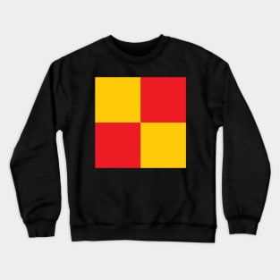 Liverpool Red and Yellow Checkered Fan Flag Crewneck Sweatshirt